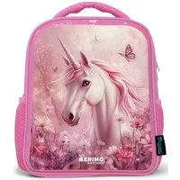 NoBoringSuitcases.com© Rucksack Rosa - Einhorn - Rosa - Schmetterlinge - Blumen, Kinderrucksack, Schulrucksack, Freizeitrucksack, Mädchen, Kindergarten