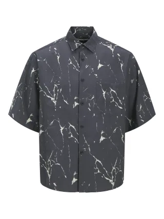 JACK&JONES - JCOLAVA BOXY SHIRT SS STYD24 black - Gr. - XL