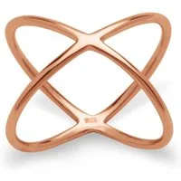 lanii Silberring lanii Filigraner X-Ring roségold 925er Silber