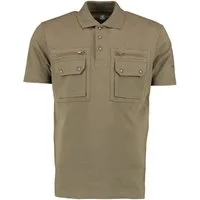 OS Trachten Poloshirt Fuzao Kurzarm Jagdshirt mit Patten- und Reißverschlusstachen