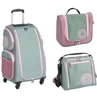 Haba Kinderkoffer Schranktrolley 4 Rollen, Trolleytasche und Kulturbeutel, Reisekoffer Kinder, Trolley Kinder, Kofferset Kids