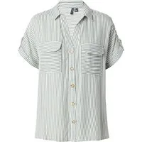 Vero Moda Kurzarmbluse VMBumpy (1-tlg) Falten
