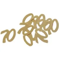 Papierdekoration Konfetti Zahl 70 - 10 g ca. 15 mm gold.