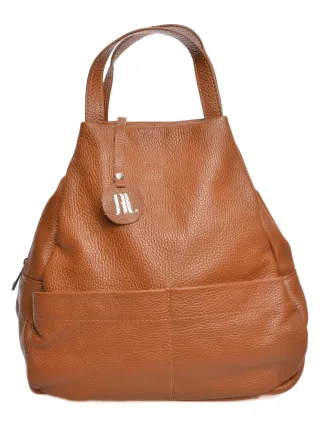 Anna Luchini Braun Rindsledertasche