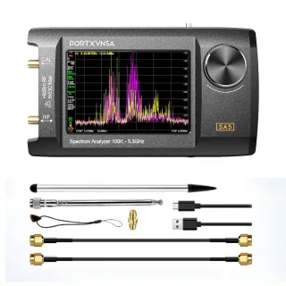 SA5 PORTXVNSA 4 inch IPS LCD Multi-function Handheld Spectrum Analyzer 100k-5.3GHz Signal Generator Spectrum Analysis Me