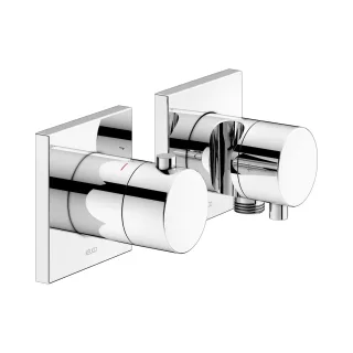 Keuco Thermostat Unterputz Set Edition 11 51153, 2-Wege m.Schlauchan./Br.halt. verchromt , 511530112 51153011222