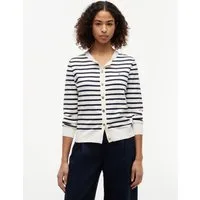 Tommy Hilfiger Strickjacke Baumwollmischung, goldfarbene Knöpfe