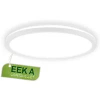 Briloner Leuchten LED Panel Deckenlampe ultraflach Energieeffizienz A Backlight-Effekt, LED fest integriert, LED wechselbar, 4000K, Verschiedene Ausführungen, Wohnzimmer Schlafzimmer Küche