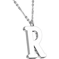 Taffstyle Kette mit Anhänger Damen Halskette Buchstaben Anhänger Kette Silber Schlicht Dezent A-Z (Personalisierte Halskette mit Buchstaben stilvoll und zeitlos - Geschenkidee)