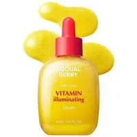 Eqqualberry Gesichtsserum Vitamin Illuminating Serum mit Niacinamid, Acerola & Hyaluronsäure – aufhellendes Gesichtsserum gegen Pigmentflecken, dunkle Flecken, fahlen Teint – 30 ml Pipettenflasche