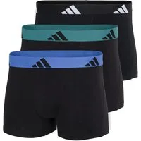 adidas Sportswear Trunk Active Flex Cotton (3er Pack) elastischer Logo-Bund, ohne Eingriff, Single Jersey-Qualität