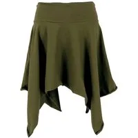 Guru-Shop Minirock Pixi Zipfelrock, Elfenrock/Top - olive/Pixi alternative Bekleidung