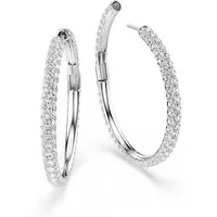 Swarovski Paar Creolen Schmuck Geschenk DEXTERA Ohrringe, mit Swarovski® Kristall
