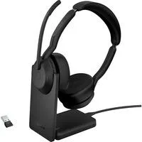 Evolve2 55, mit Ladestation, Headset schwarz, Stereo, UC, USB-A, Link380a