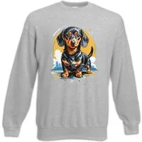 Urban Backwoods Sweatshirt Sweet Dackel Art Sweatshirt Dachshund Teckel Hund Dog Kurzhaar Breed (1-tlg) Pet Rasse Züchter Fan