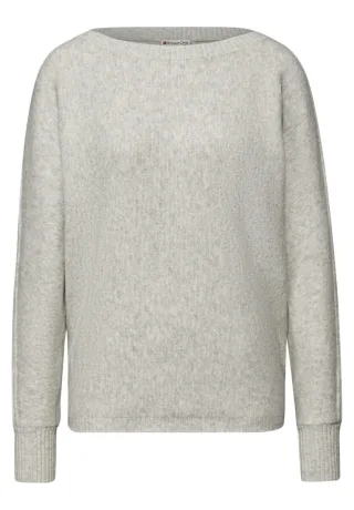 Street One - Cosy Dolman Pullover grau - Gr. - 34