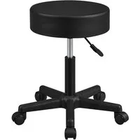Yaheetech Drehhocker 46 cm – 61,5 cm Höhenverstellbarer Barstuhl, Schminkhocker mit 360° Drehbarer Sitzfläche 150 kg Belastbar
