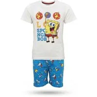 Spongebob Schwammkopf Schlafanzug Spongebob Schwammkopf Kinder Jungen kurzarm Pyjama (Set) Gr. 104 bis 134, 100% Baumwolle