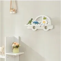en.casa Kinderregal, Skanderborg Hängeregal 21x40x10.8 cm Weiß
