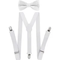 axy Hosenträger Kinder Jungen Hosenträger und Fliege set für Kinder 7-12 Jahren (2-St., 2er Set) Hosenträger mit farblich passender Fliege, verstellbar und elastisch
