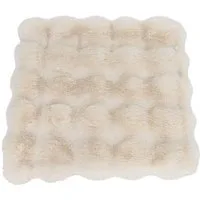 Home-trends24.de Kissenhülle Fell Kissen Deko Kunstfell Plüsch Sofa Creme Taupe Bezug 45x45 cm