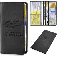 FELIXLEO Etui Dokumentenetui für Führerschein und Fahrzeugpapiere (Schwarz, Groß)