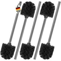 Wellgro WC-Reinigungsbürste Toilettenbürste Set Schwarz Weiß – WC Bürste Universal, (5-tlg)