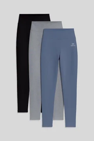 Hochtaillierte Baumwoll-Lycra Jersey Leggings