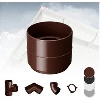 RainWay Dachrinne, Regenrinnen System (Rohrmuffe) - PVC-U Kunststoff in 4 Farben, für Dachflächen < 100m² empfohlen, Muffe Zubehör Plastik Verbinder