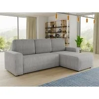 Sofnet Ecksofa Roma L, mit Schlaffunktion und Bettkasten, L-Form Couch, Cord Stoff, Schlafsofa mit Wellenfeder