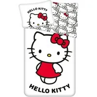 Jerry Fabrics Bettwäsche Hello Kitty Bettwäsche aus 100% Baumwolle 140x200 cm 70x90 cm, Baumwolle