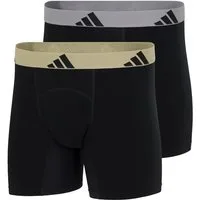 adidas Sportswear Boxer Active Flex Cotton Ergonomic (2er Pack) Belüftete Mesh-Rückenpartie und -Schritt, elastisch, ohne Eingriff