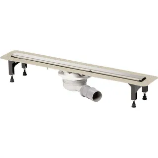 Viega Advantix Duschrinne 753153 750 mm, Edelstahl, mit Ablauf DN40 drehbar