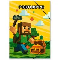 itenga Organisationsmappe itenga Postmappe aus Karton A4 Motiv Blockgame PIXEL