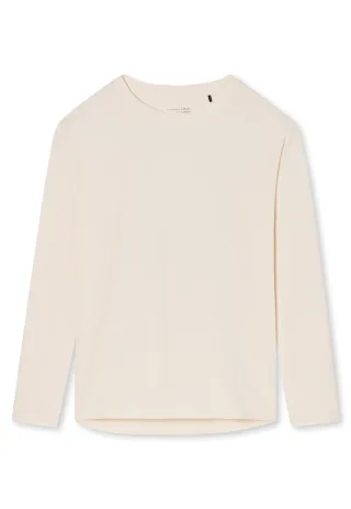 SCHIESSER - Langarmshirt creme - Gr. - 46