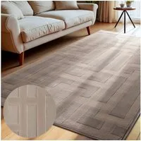 ELLE DECORATION Designteppich Onyx, rechteckig, Höhe: 9 mm, Wohnzimmer, Schlafzimmer, Läufer, Hoch-Tief Effekt, Flur, Glanz