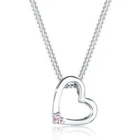 Elli Kette mit Anhänger Herz 925 Sterling Silber, mit Kristallen von Swarovski®, Herz