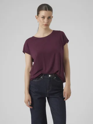 VERO MODA - VMAVA PLAIN SS TOP JRS NOOS Winetasting - Gr. - M