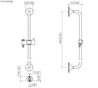Dornbracht Duschgarnitur ohne Handbrause VAIA 26413809 Light Gold gebürstet, 26413809-27 26413809-27