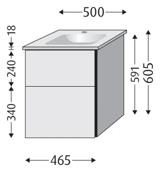 Sanipa Waschtischunterbau mit Auszügen 3way BR33050