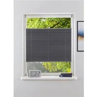 OTTO home Plissee LAHOLM UNI DARK, verdunkelnd, ohne Bohren, verspannt, Klemmfix, verdunkelnd, Klemmträger in Unifarben passend zum Plissee -NEUHEIT