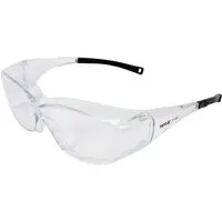 TRIZERATOP Arbeitsschutzbrille Schutzbrille klar – Überbrille mit UV-Schutz und verstellbaren Bügeln