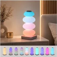 Luckice LED Nachttischlampe RGB LED Touch-Tischlampe im Süßigkeitenkürbis-Design, Nachttischlampe mit Farbwechsel, USB-Tischlampe für Schlafzimmer, Wohnzimmer und Kinderzimmer, Geschenkidee für jeden Anlass, Valentinstagsgeschenk,Geschenkidee,Weihnac