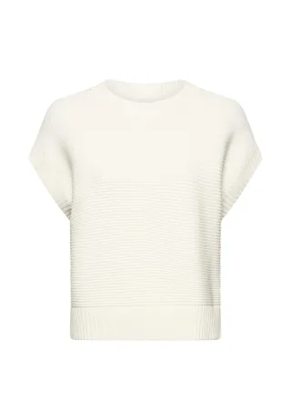 camel active - Strickpullover aus Baumwollmix milkwhite - Gr. - L