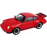 Welly Modellauto PORSCHE 911 Turbo Modellauto 11,5cm Modell Auto Metall 53 (Rot), Spielzeugauto Kinder Geschenk