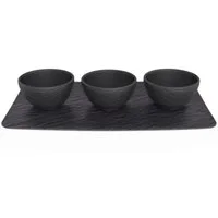 Villeroy & Boch Dipschale Manufacture Rock Set Dipschälchen 4tlg., Premium Porcelain, (Dipschalen)