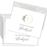 Briefzauber Einladungskarten 12x Hochzeit Einladungskarten mit 12x Umschlägen