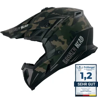 Broken Head (A-Minus-Ware) Crosshelm Squadron Rebelution Camouflage-Sand-Titan