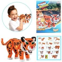 Toi-Toys Puzzle Tiger 3D Puzzle Schaumstoff Bengaltiger, Puzzleteile