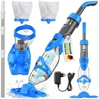 tillvex Poolbodensauger tillvex® Poolsauger Handsauger Bodensauger Reinigungsset Akku Poolrein, (Set)